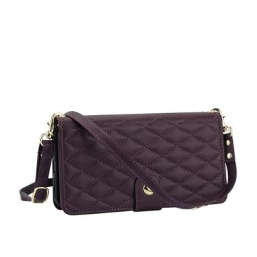 Imagem de HJZSZX Para Samsung A55 (5G) Lanyand Couro Zip Wallet Capa de Telefone (Para Samsung A55 (5G)/Roxo Profundo)