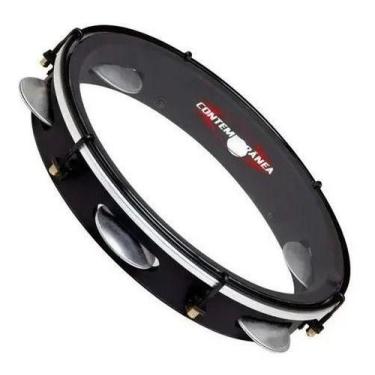 Imagem de Pandeiro 12 Aro De Madeira Preto Contemporânea Light 84LBK - Contempor