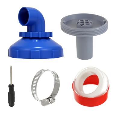 Imagem de HUAREW Conjunto de 5 peças de bocal de jato de piscina, acessórios de bocal giratório de 360° para entrada de piscina, jato de retorno para bico de spa Intex, peças de reposição, acessórios