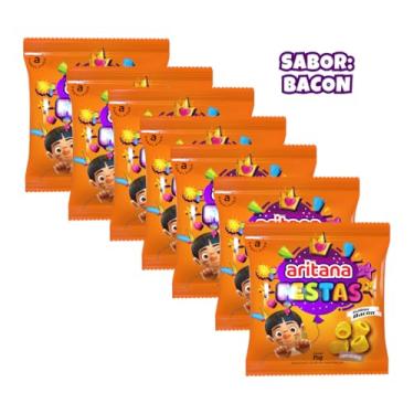 Imagem de Salgadinho Com 15/20/30/40/50/60/100 Unidades 10g Lembrancinha Festa Bacon Sortido Cebola Queijo Requeijão (60 unidades, Bacon)