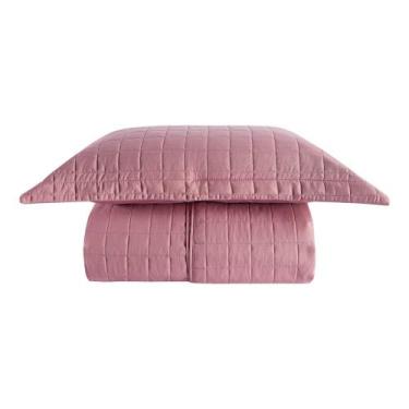 Imagem de Cobre Leito Solteiro Porta Travesseiro 300 fios Basic Rosê - Home Fern