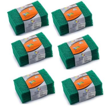 Imagem de Kit de 6 Conjuntos com 10 Esponjas Multiuso Poliéster 10X15 - FRIGOPRO