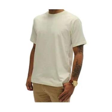 Imagem de Camiseta Masculina Lisa Basic 100 % Algodão  - L.A Importação, Off whi