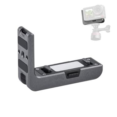 Imagem de YDW Suporte de liberação rápida em forma de L compatível com DJI Osmo Action 5 Pro, Osmo Action 4 e Osmo Action 3, com orifício de parafuso de 1/4 / interface AC, adaptador de liberação rápida para