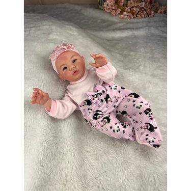 Imagem de Boneca Bebê Recém Nascida Realista Corpo de Pano Macio