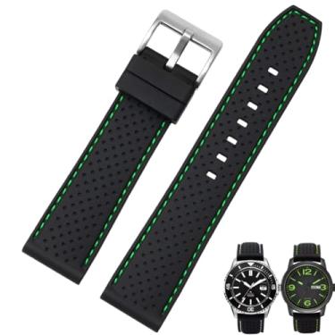 Imagem de Pulseiras de relógio respiráveis de silicone macio para homens e mulheres, pulseiras ajustáveis de borracha de liberação rápida, à prova d'água, compatíveis com relógios regulares e inteligentes de