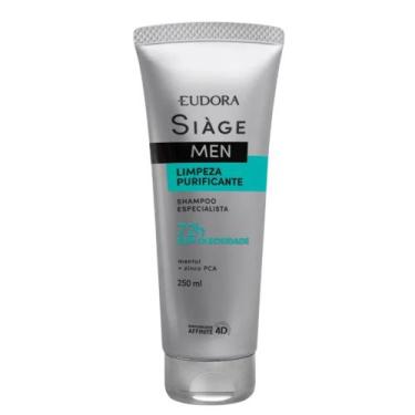 Imagem de Shampoo Antioleosidade Masculino Limpeza Purificante 250ml Eudora Siàg