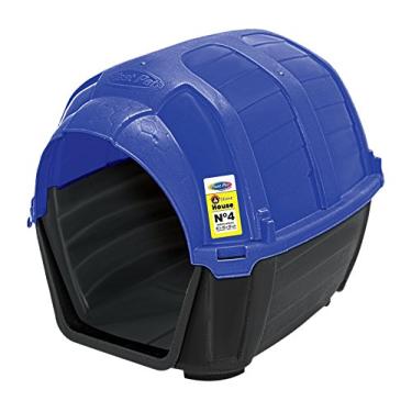 Imagem de Casinha Stone House Plast Pet para Cães Azul - Tamanho 4