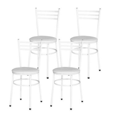 Imagem de Kit 4 Cadeiras Epoxi Branca Para Cozinha - Laumar,  Branco