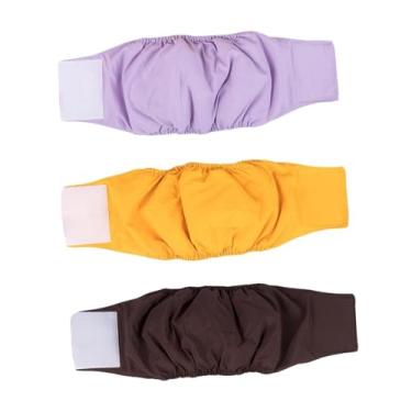 Imagem de Baoblaze 3x Fraldas para Cães Machos, Fraldas para Cães Machos, Faixa de Barriga para Pequenos e Médios, M