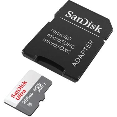 Imagem de Cartão De Memória Sandisk Ultra Microsd 256GB, Classe 10, Leitura De Até 100mb/s, Sdsqunr-256g-gn6ta Sandisk