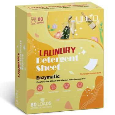 Imagem de Lençóis de detergente para roupa YUCO Travel 80 Loads Champagne Scent