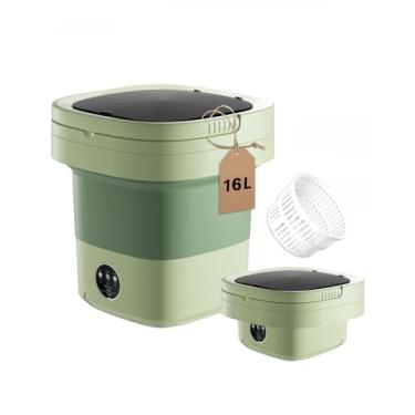 Imagem de Máquina de lavar roupa portátil, máquina de lavar roupa de grande capacidade de 16L, limpeza para roupas íntimas, roupas de bebê, camisas, pequenos delicados. Combo de mini lavadora e secadora