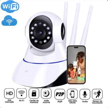 Imagem de Câmera Wifi 3 Antenas Visão Noturna 720p - LIPPIN