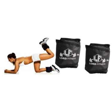 Imagem de Par de Caneleira Tornozeleira 3KG Profissional Peso Perna Treino Acade