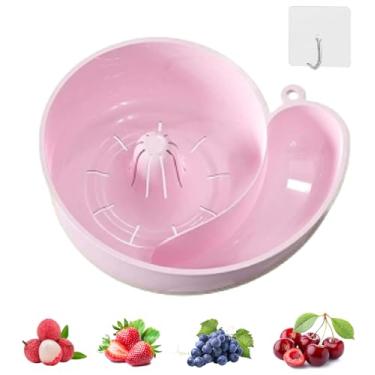 Imagem de Cesta de drenagem automática em forma de caracol, tigela de lavagem automática de frutas e vegetais sem BPA com filtro, cozinha portátil, preparação de refeições e dispositivo de limpeza de