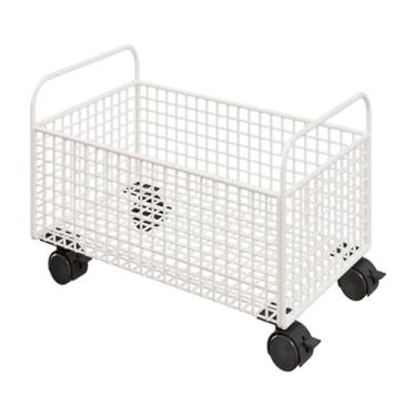Imagem de Amagogo Carrinho de Livros com Rodinhas Embaixo Da Mesa, Suporte Móvel para Armazenamento, Resistente, Grande Capacidade, Compartimento para Livros No Chão, P, 38x25x26 Cm