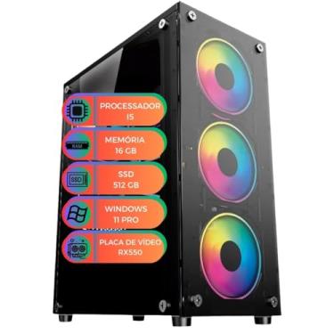 Imagem de Computador Gamer MultiPC I5 Memória 16GB SSD 512GB Nvme Placa de Vídeo RX550 Win 11 Ideal para Jogos Home Office