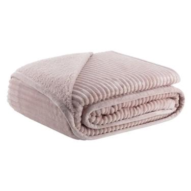 Imagem de Cobertor Blanket Lugano Sherpa Casal 180x220cm - Kacyumara - Rosê