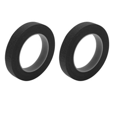 Imagem de Edinstry 2 peças de fita adesiva de 2 cm x 52,5 metros, fita adesiva de pintura de fácil remoção para pintura, etiquetagem e artesanato DIY, papel crepe, aderência média, sem resíduos, fita decorativa