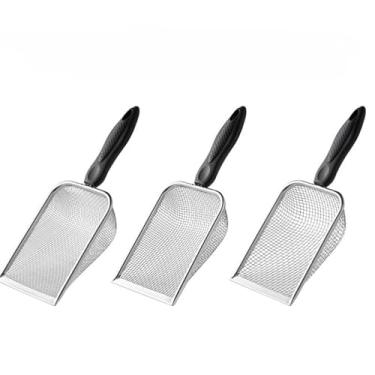 Imagem de Pá para Areia de Gatos Pazinha Higiênica Prática com Peneira Coletora Limpeza de Areia para Animais Antiderrapante(Tamanho aleatório)