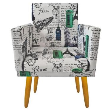 Imagem de Poltrona Decorativa Nina Cr suede paris azul - JBF