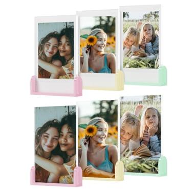 Imagem de Janaden Molduras Instax Mini Polaroid para Fujifilm Instax Mini, moldura pequena 5 x 7 cm, linda moldura Polaroid para exibição de fotos, tamanho carteira, suporte para pequenas fotos de mesa, pacote