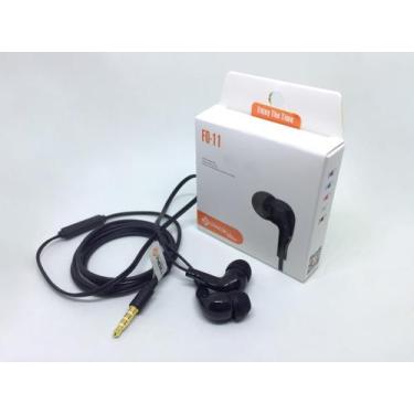Imagem de Fone de ouvido Intra Auricular com Microfone Slin Preto FO-11 - PMCELL