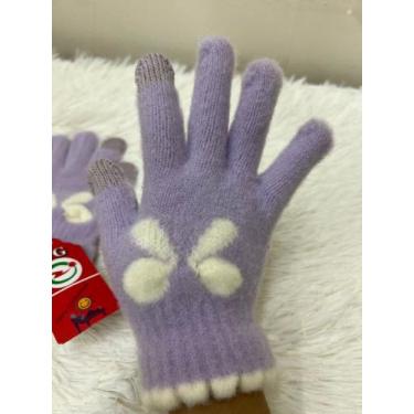 Imagem de Luva Infantil Frio Inverno de Lã 3 a 12 Anos Aquece - princesa, 6, 12 