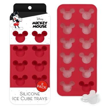 Imagem de Bandeja de gelo de silicone Disney – 2 bandejas de gelo para freezer com moldes divertidos do Mickey, Minnie e Ursinho Pooh – Moldes de silicone flexíveis sem BPA para gelo, chocolate e muito mais