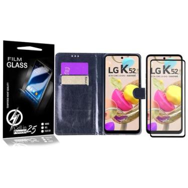 Imagem de Capa Carteira + Vidro 3d + Pel Camera LG K52 K420BMW 6.6 - Cell In Pow