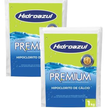 Imagem de 02 Cloro Para Piscinas 70% 1kg Hidroazul