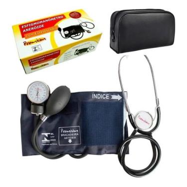 Imagem de Aparelho De Medir Pressão Arterial Manual Com Estetoscópio Premium
