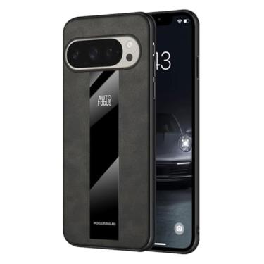 Imagem de LTLMYDAM Capa de couro para Google Pixel 10ProXL/10 Pro/10, leve fosca, à prova de impressões digitais, fina, à prova de choque, minimalista, antiderrapante, preta, 10 Pro