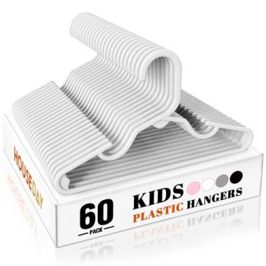 Imagem de Cabides para bebês HOUSE DAY Premium, pacote com 60, 28 cm, plástico b