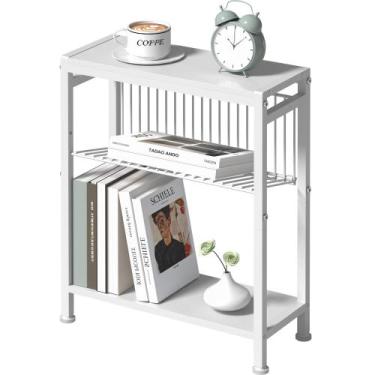 Imagem de Mesa final Homedawn de 3 camadas, lado estreito, com porta-revistas br