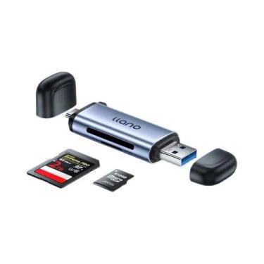 Imagem de Leitor De Cartão De Memória Tipo-C USB 3.0 SD TF Micro SD Leitura Simu