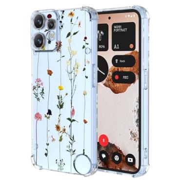 Imagem de GTBDEKI Capa para Nothing CMF Phone 2 Pro, A001 Capa protetora transparente com padrões de jardim de flores para Nothing CMF Phone 2 Pro Floral Garden