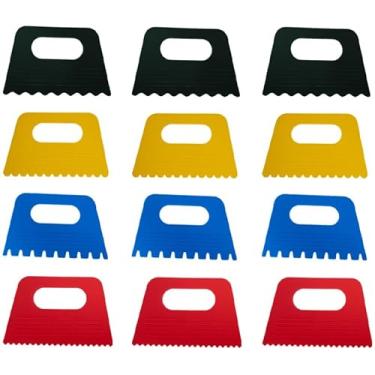 Imagem de Kit de ferramentas de textura de gesso raspador de tinta de plástico, kit de ferramentas de raspador de tinta, materiais de arte DIY para grafite, pintura a óleo e criação de textura de tela