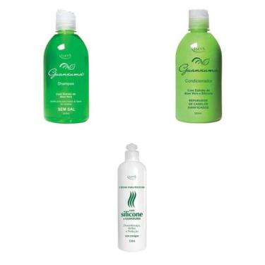 Imagem de Reparador Shampoo Cond. E Creme Pentear Guanxuma Aloe Vera - Lucy's