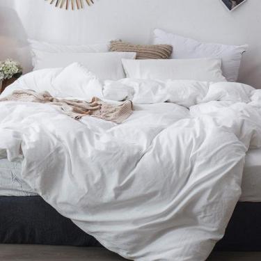 Imagem de Conjunto de capa de edredom MooMee Bedding 100% algodão lavado