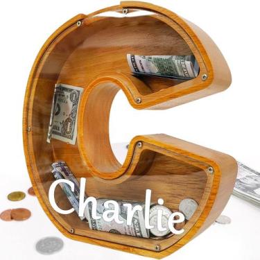 Imagem de Cofrinho de madeira personalizado Sulevalt personalizado com nome