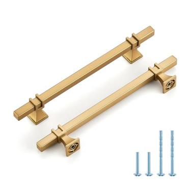 Imagem de Alças de gabinete HOME EDIT Gold 160 mm com orifícios centrais (pacote