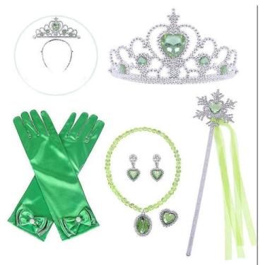 Imagem de Luvas de fantasia 6pcs anna princesa conjunto de fantasias princesa co