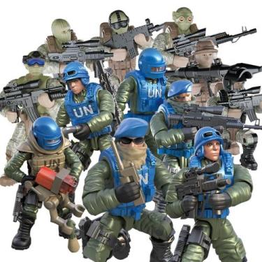 Imagem de Bolsas para cegos em minifiguras YEIBOBO! Figuras de ação militar x6 -
