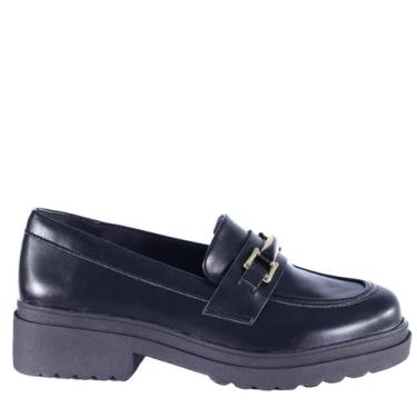 Imagem de Mocassim Feminino Via Marte Solado Tratorado 246-004 Preto