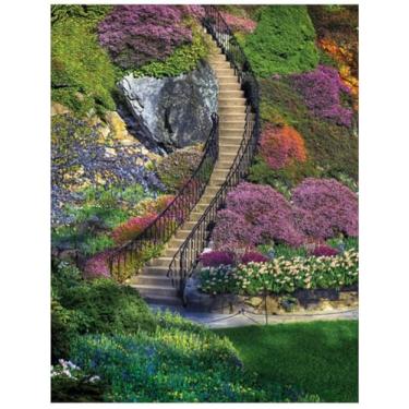 Imagem de Springbok Quebra-Cabeças Terapêuticos 'S Garden Stairway De 100 Peças, Ideais Para Adultos Com Demência, Alzheimer Ou Lesão Cerebral