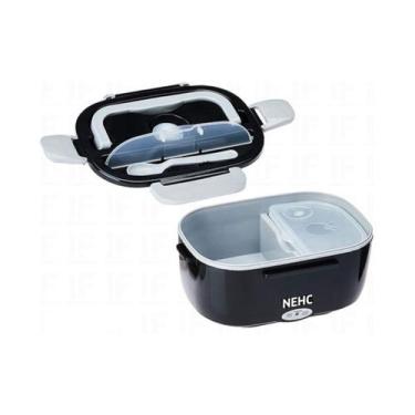 Imagem de Marmita Termica Eletrica 1,5L Portatil 220v Tomada e Carro 12v Preto -