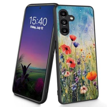 Imagem de Bxgolkgd Projetada para Galaxy A17 5G, capa protetora antiderrapante de silicone TPU macio e fino à prova de choque para Samsung Galaxy A17 5G 2025 de 6,7 polegadas - flor de planta