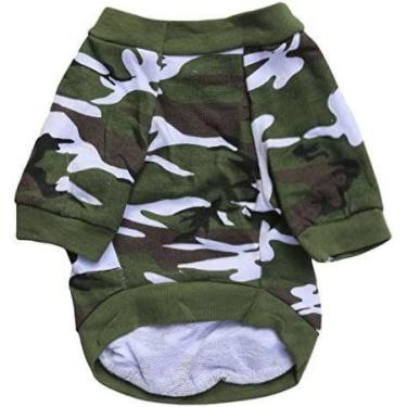 Imagem de Camisa de cachorro pequeno cão cão roupas camo cão camiseta para cães 